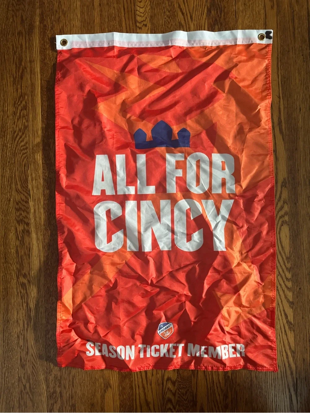 CINCINNATI FC SOCCER FLAG BANNER! (All for Cincy) SEASON TICKET MEMBER FLAG!